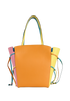X Mira Mikati Clovelly Tote, £375, Handbags, Blue/Orange/Pink/Yellow, Leather, Back view